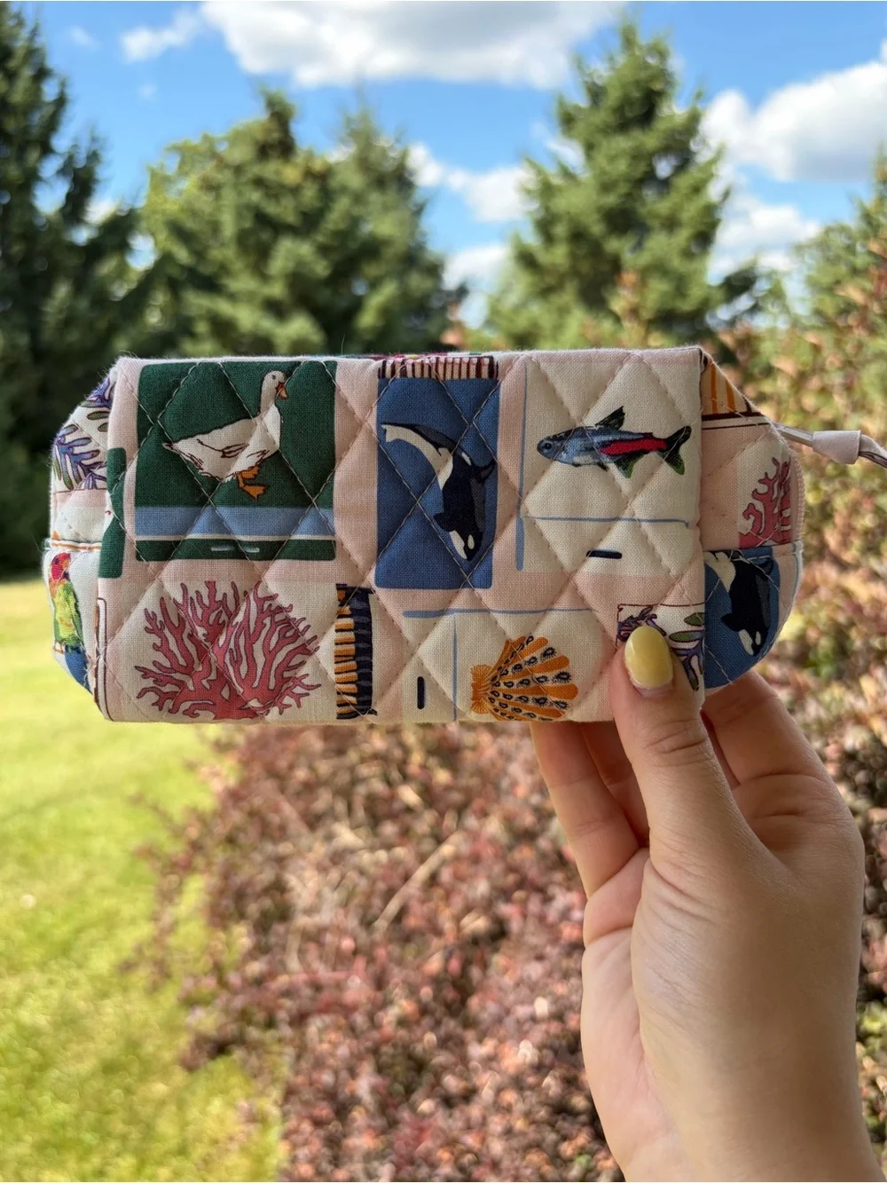 Vera Bradley quilted cosmetic pouch matchbox collection essential medium target